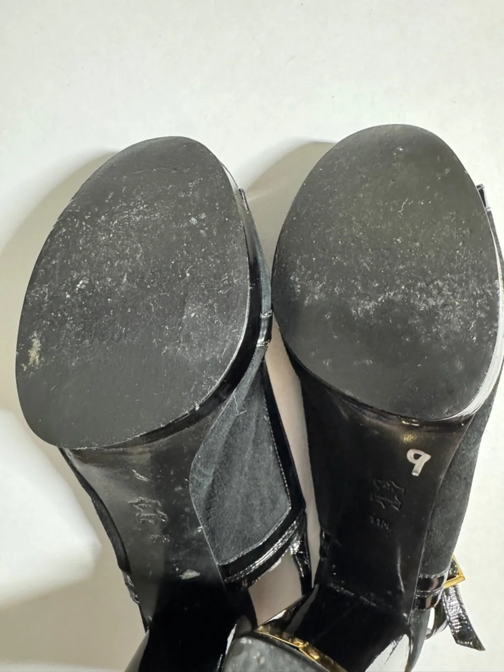 Tory Burch "Gemma" Suede/Patent Leather Women's Slingback Pumps 11M - Picture 13 of 13